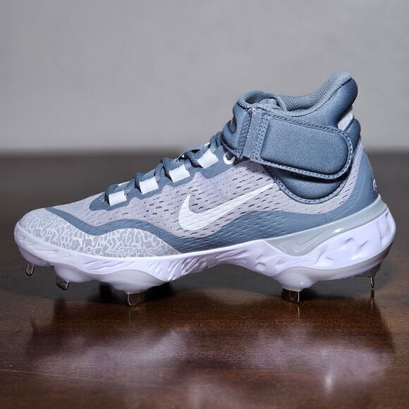 Nike Alpha Huarache Elite 4 Mid Baseball Cleats Shoes Men's 7 Grey DJ6520-012 SE - Picture 14 of 16